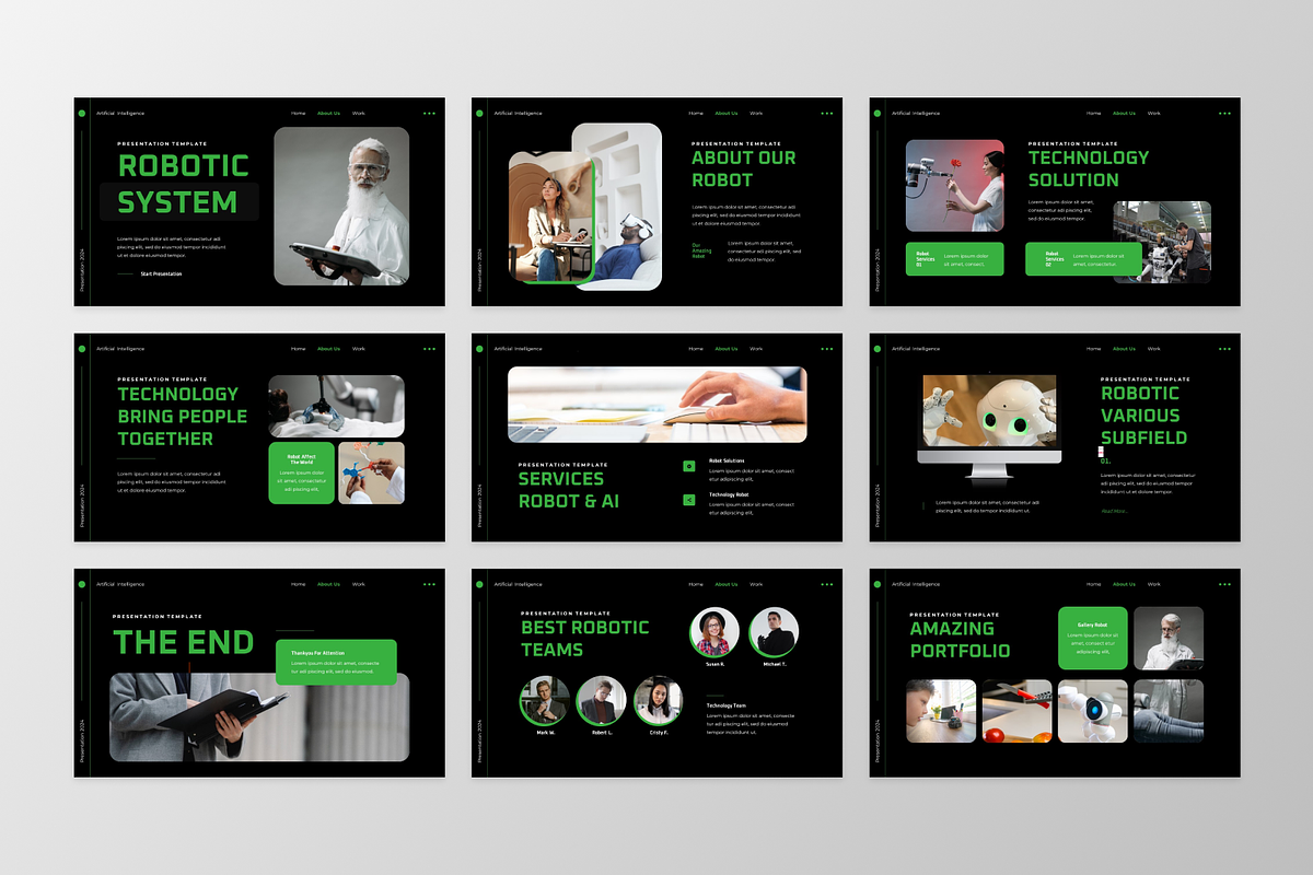 Robotic - AI Robot Google Slide, a Presentation Template by GraphauseProject (Photo 6 of 6)