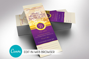 Clergy Banquet Ticket Canva Template