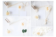 White Rose Stationery Mockup Bundle, a Print Template by daintydarling (Thumbnail 2 of 3)