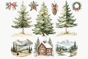 Christmas Wooodland Animals Clipart, an Animal Illustration by ClipArtCharm (Thumbnail 4 of 5)