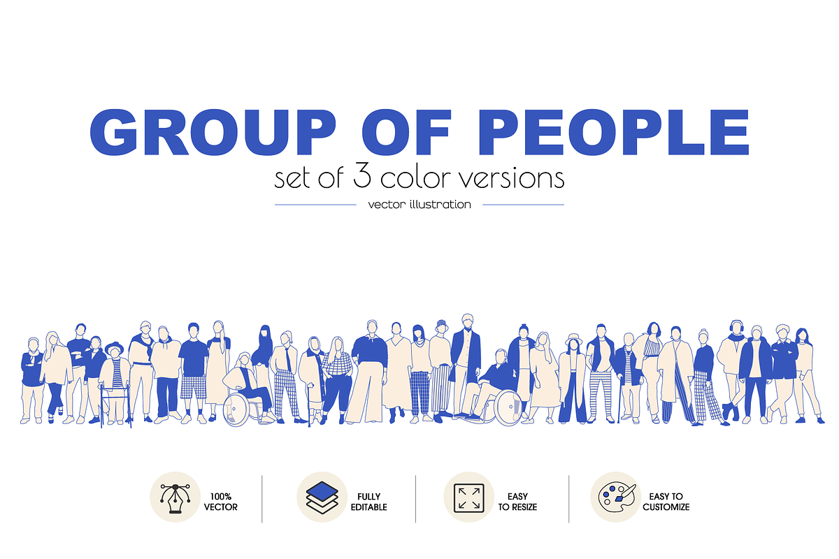 Group of people collection, a Person Illustration by Stafeeva (Photo 1 of 6)