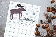 2022 calendar planner with animals, a Stationery Template by MagicForestory (Thumbnail 7 of 8)
