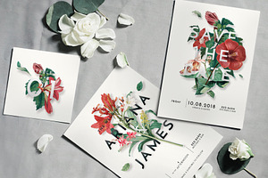 Modern Vintage Floral Wedding Suite