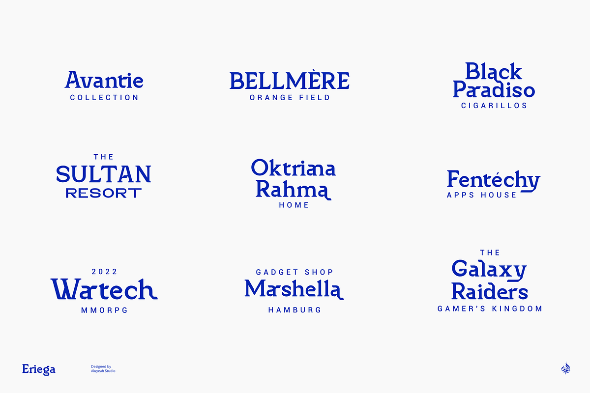Eriega | Modern Tech Display, a Serif Font by Aluyeah Studio (Photo 15 of 16)