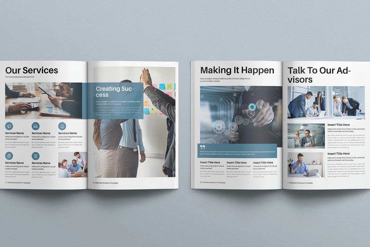 Business Brochure Template InDesign, a Brochure Template by E-Type (Photo 3 of 7)