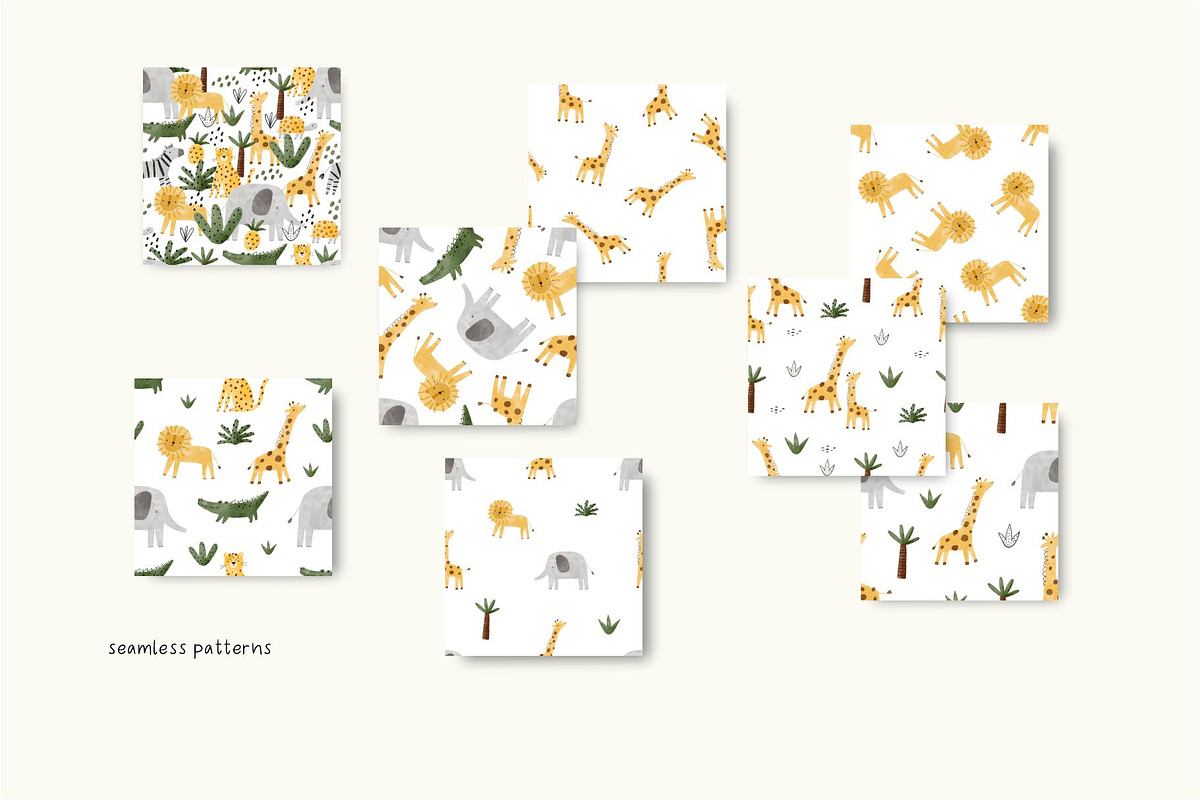 Watercolor Safari Animals, an Animal Illustration by Cute And Wild (Photo 5 of 7)
