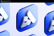 3D App Icon Logo Mockups - 12 Scenes, a Product Mockup by Asylab (Thumbnail 21 of 22)