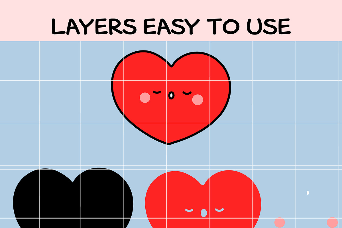 Baby Heart SVG | Cute Kawaii Heart, an Illustration by TheHitShop (Photo 3 of 10)