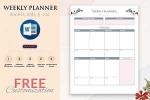 Weekly Planner In Word & Digital PDF