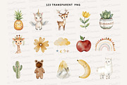 Boho Baby watercolor Clipart PNG, an Animal Illustration by Coral Beauty (Thumbnail 3 of 9)