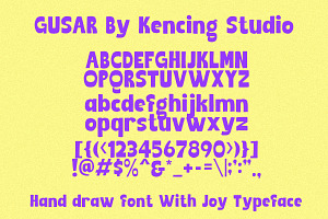 Gusar - Hand Draw Joy Font