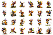 Whimsical Spring Fairy Clipart, an Illustration by designcity5 (Thumbnail 2 of 5)