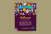 Scary Halloween  Vector Flat Banners, a Flyer Template by Anna_leni (Thumbnail 4 of 6)