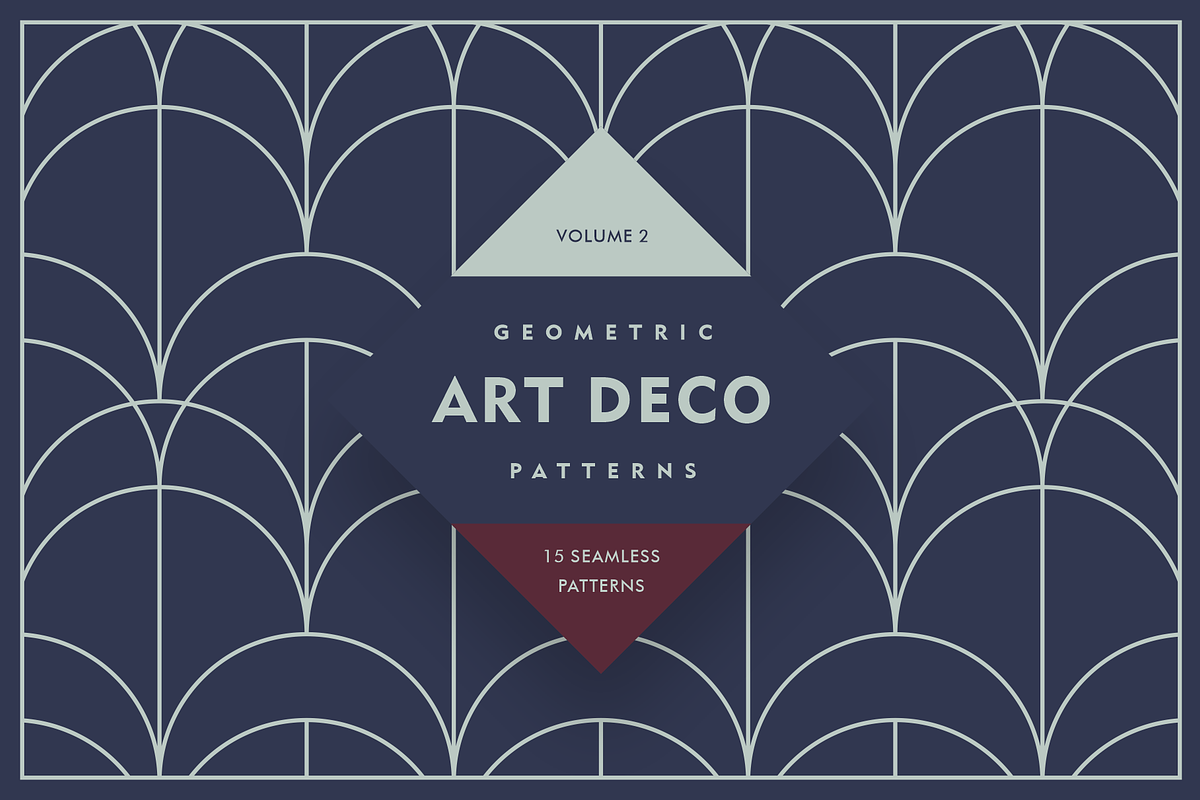 Geometric Art Deco Patterns V2, a Pattern Graphic by Firowerk (Photo 1 of 8)