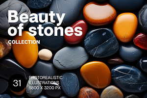 Beauty of stones. 31 images, a Decorative Illustration by Handmadefont