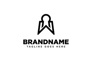 Letter W Keyhole Logo, a Branding & Logo Template by Pray Art Design Studio