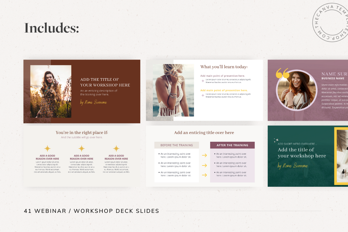 Melanie Slide Deck Canva Templates, a Templates & Theme by The Canva Template Shop (Photo 3 of 6)