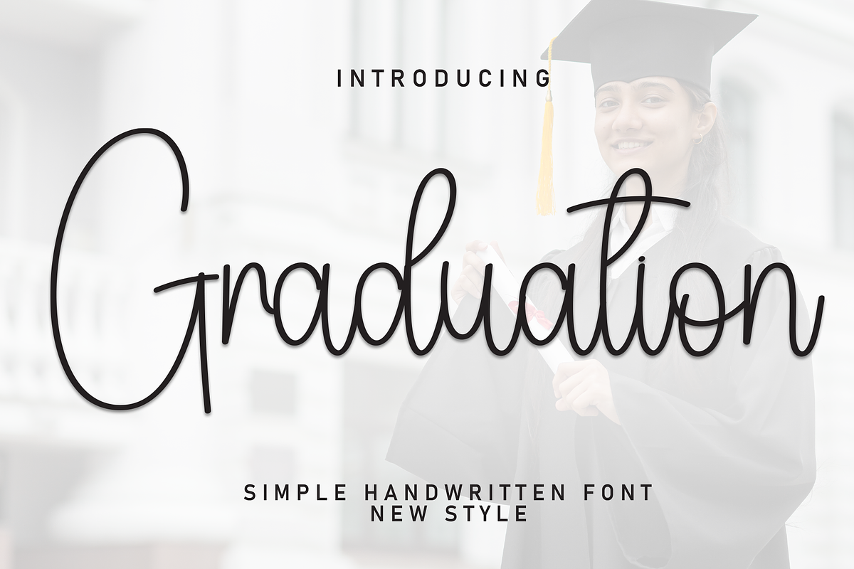 Graduation | Script Font, a Handwritten Font by Scratchones (Photo 1 of 8)
