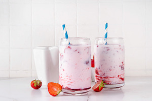 Korean strawberry milk, a Food & Drink Photo by Rimma