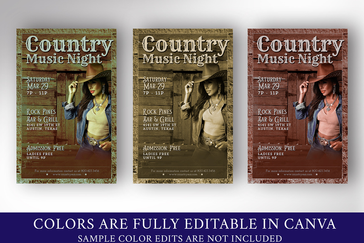 Country Music Night Flyer Template preview 4