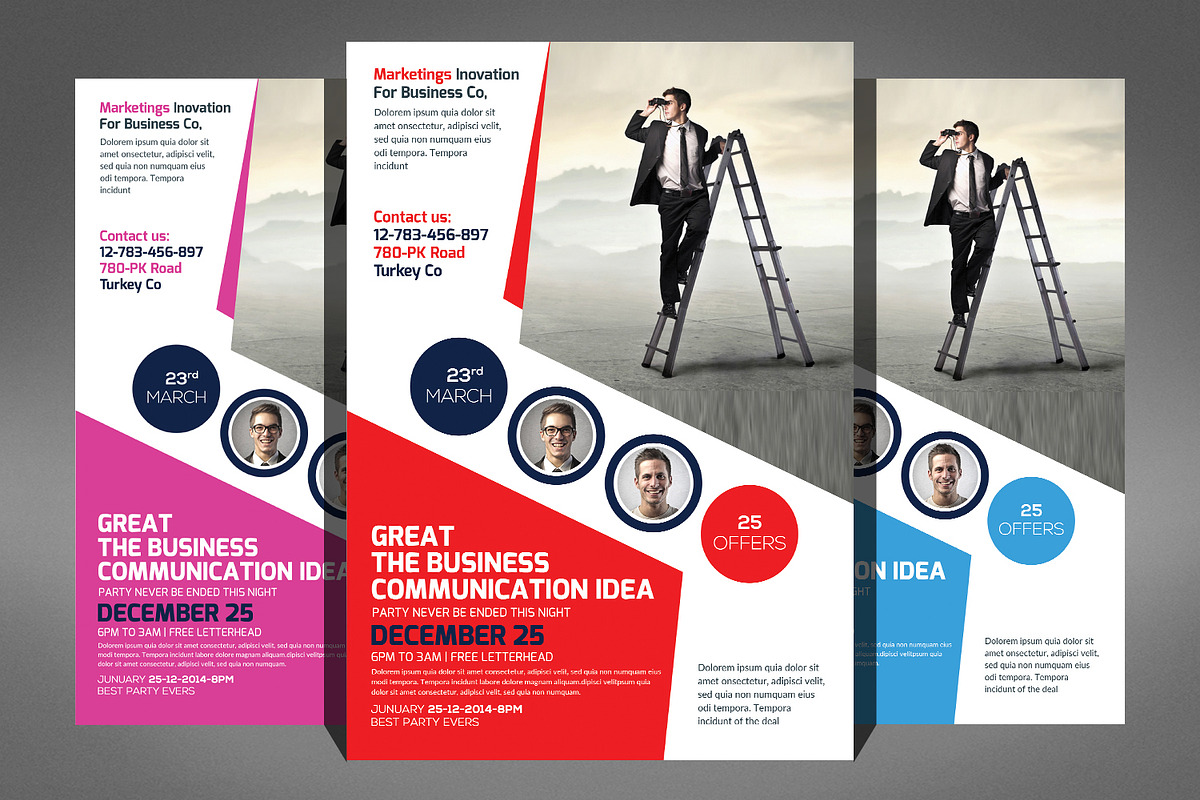 Multipurpose Business Flyers Bundle, a Flyer Template by Graphic Templates (Photo 3 of 6)