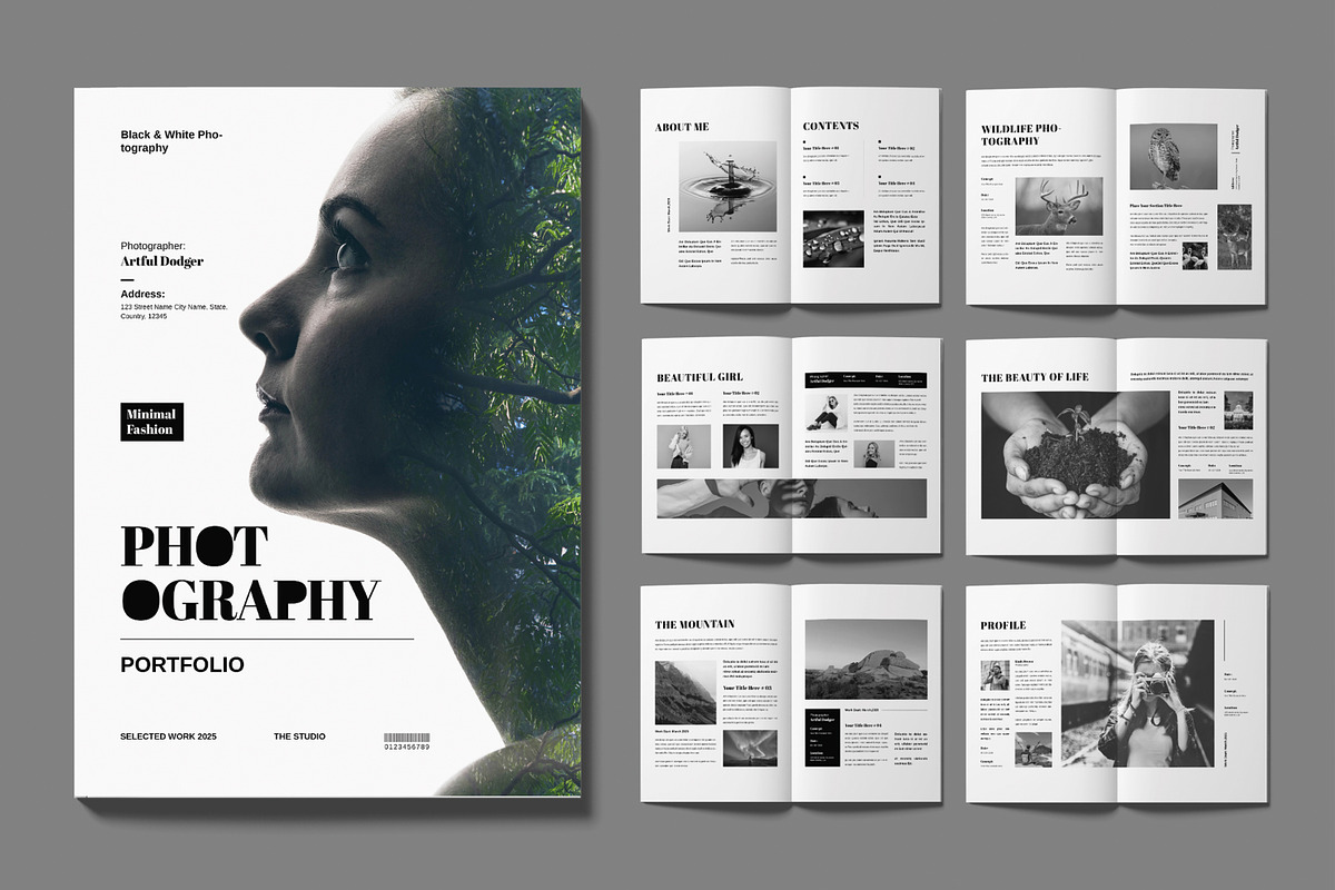 Photography Portfolio Template, a Brochure Template by MightyDesign (Photo 1 of 6)
