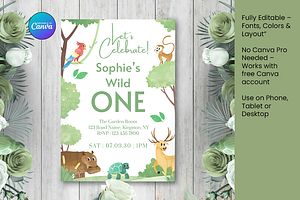 Wild One Invitation, a Print Template by The Clipart House