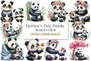 Mother's Day Panda Sublimation, a Seasonal Illustration by DreamArtGraphic