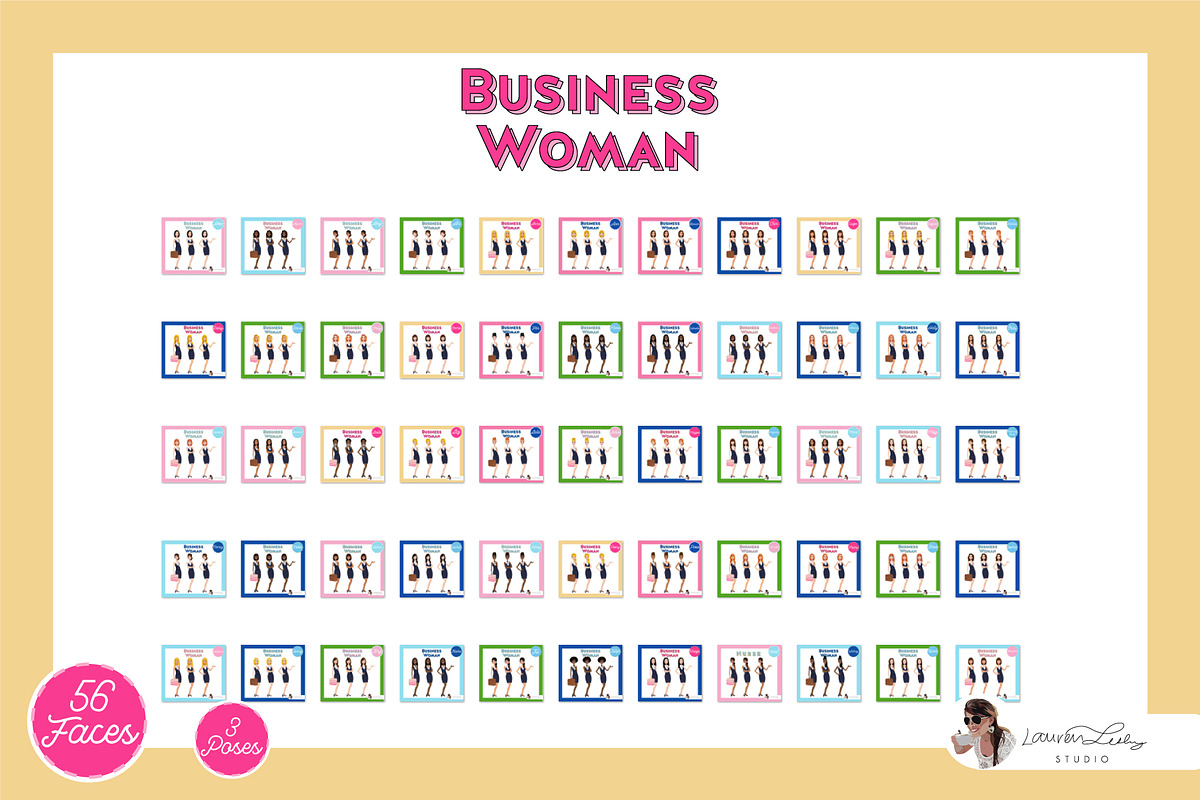 Business Woman | Vector Bundle, a Person Illustration by Lauren Lesley Studio (Photo 4 of 6)