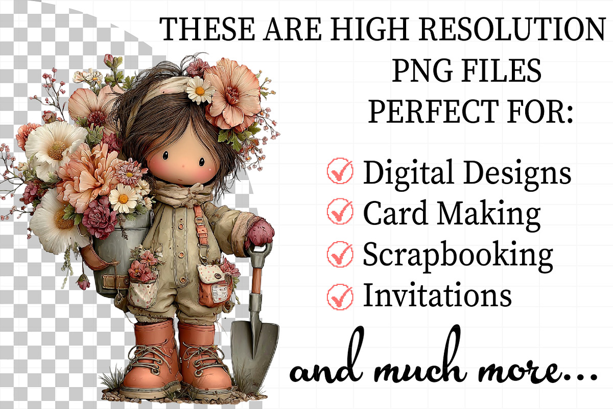 Whimsical Spring Girl Clipart, an Illustration by Daily.Designs (Photo 2 of 8)