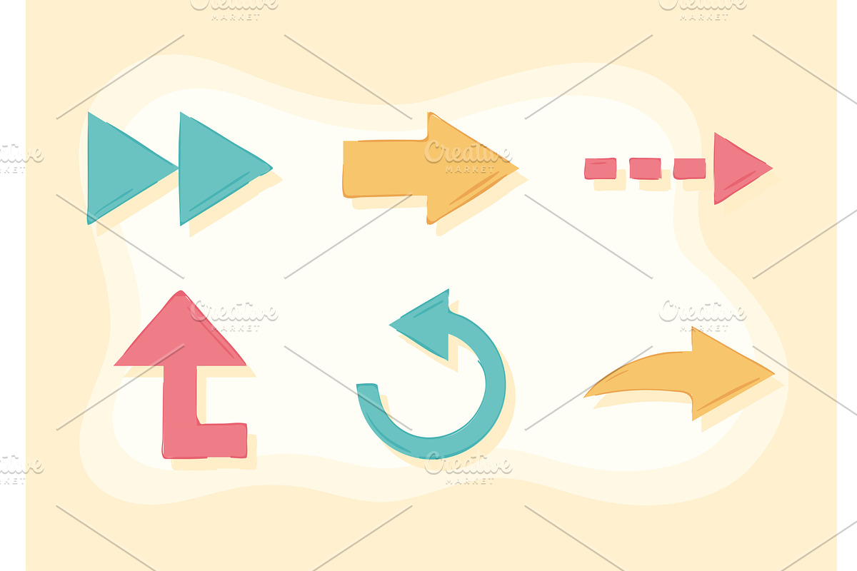 social media arrows, an Object Illustration by studiogstock