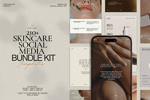 Skincare Social Media Kit Canva, a Social Media Template by Pixel Grid
