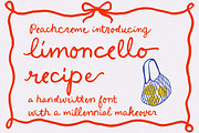 Limoncello Recipe Handwritten Font, a Script Font by PeachCreme (Thumbnail 1 of 13)