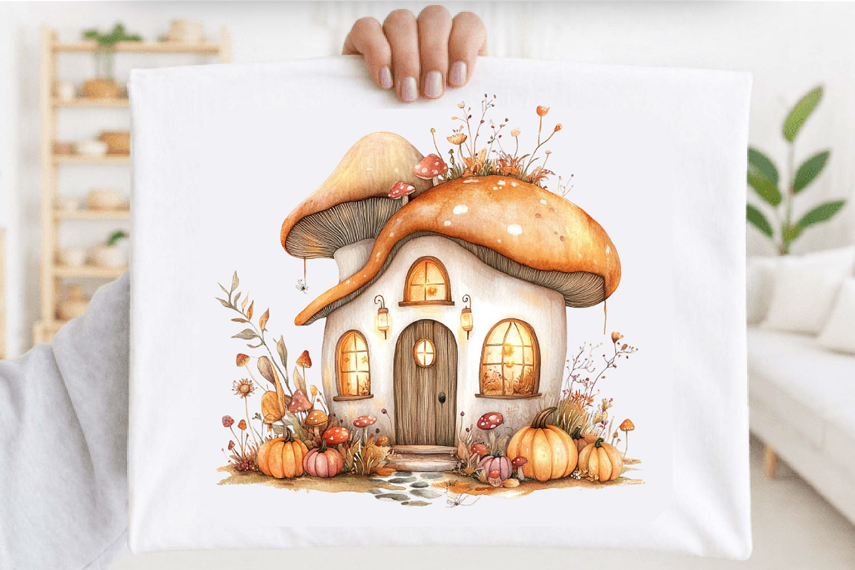 Halloween Mushroom Houses Clipart, a Seasonal Illustration by SVGArt (Photo 5 of 5)