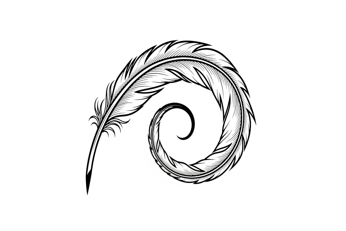 Vintage Feather Swirl SVG Bundle, an Illustration by Creativeshirt (Photo 30 of 31)