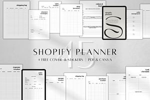 Printable Shopify Business Planner, a Stationery Template by BRANDcontent