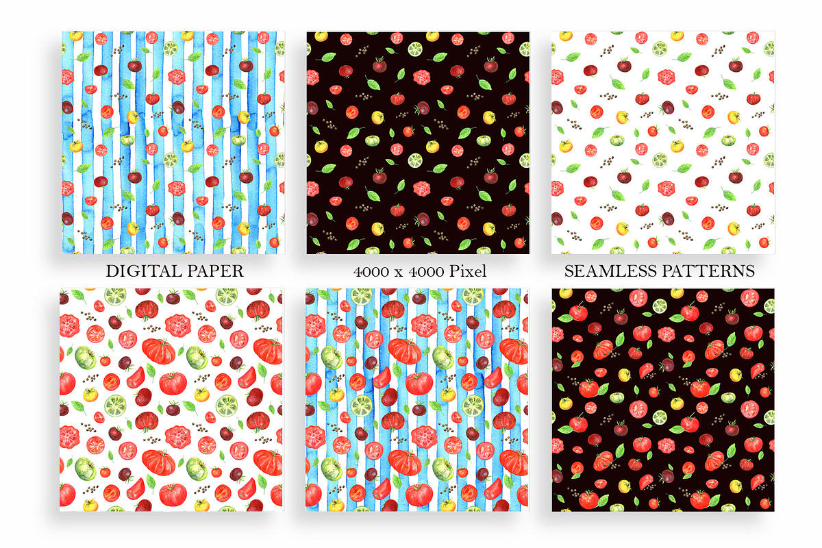 Watercolor TOMATOE, a Food Illustration by JennyColorArt (Photo 6 of 9)