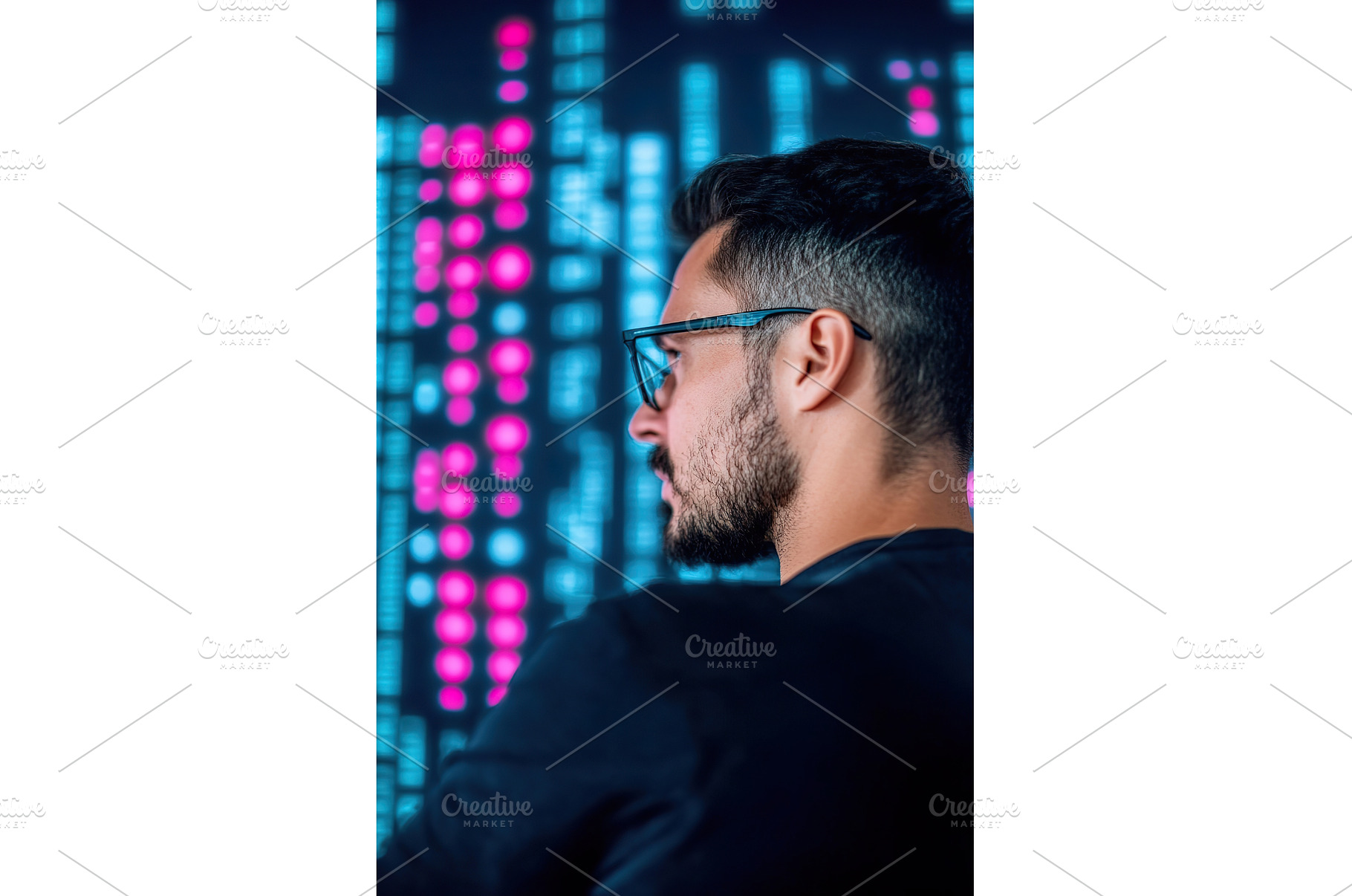 Focused Indian Man Wearing Glasses, a Technology Photo by Lermont51