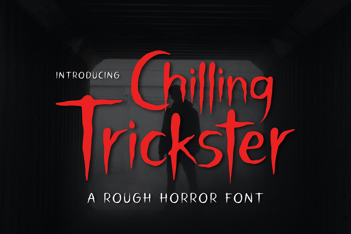 Chilling Trickster - Rough Font, a Script Font by Alpaprana (Photo 1 of 11)
