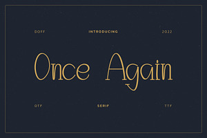 Once Again Font Serif