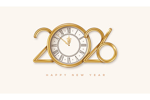 2026 gold text logo, a Texture Illustration by kotoffei