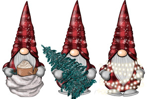 Christmas Gnomes Buffalo Plaid