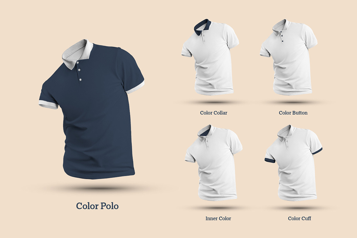 8 Mockups 3D Polo, a Shirt Mockup by Grow Design Craft Studio (Photo 4 of 7)