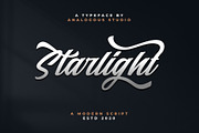 Starlight || Modern Script, a Script Font by Analogous (Thumbnail 1 of 16)
