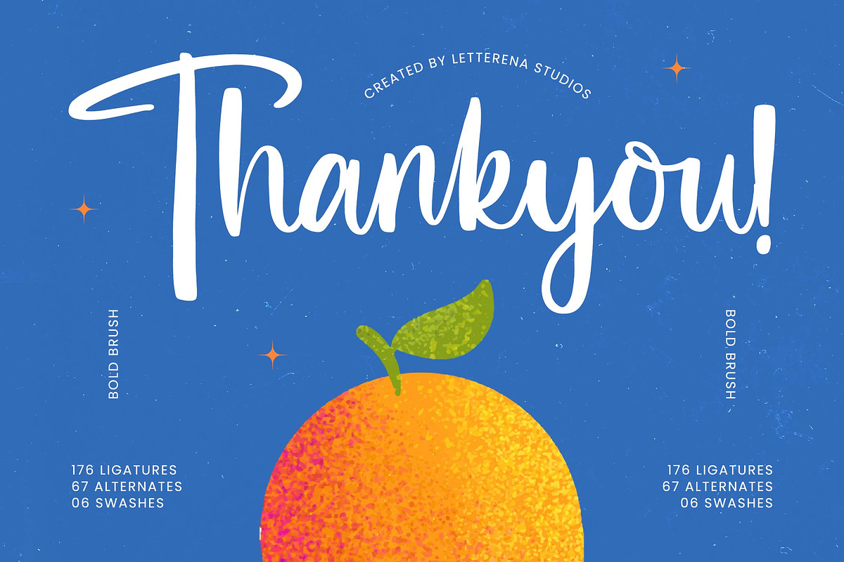 Delights Fruity Bold Brush Font, a Sans Serif Font by Letterena Studios Script (Photo 20 of 20)