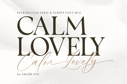 Calm Lovely - Font Duo, a Sans Serif Font by ErgibiStudio