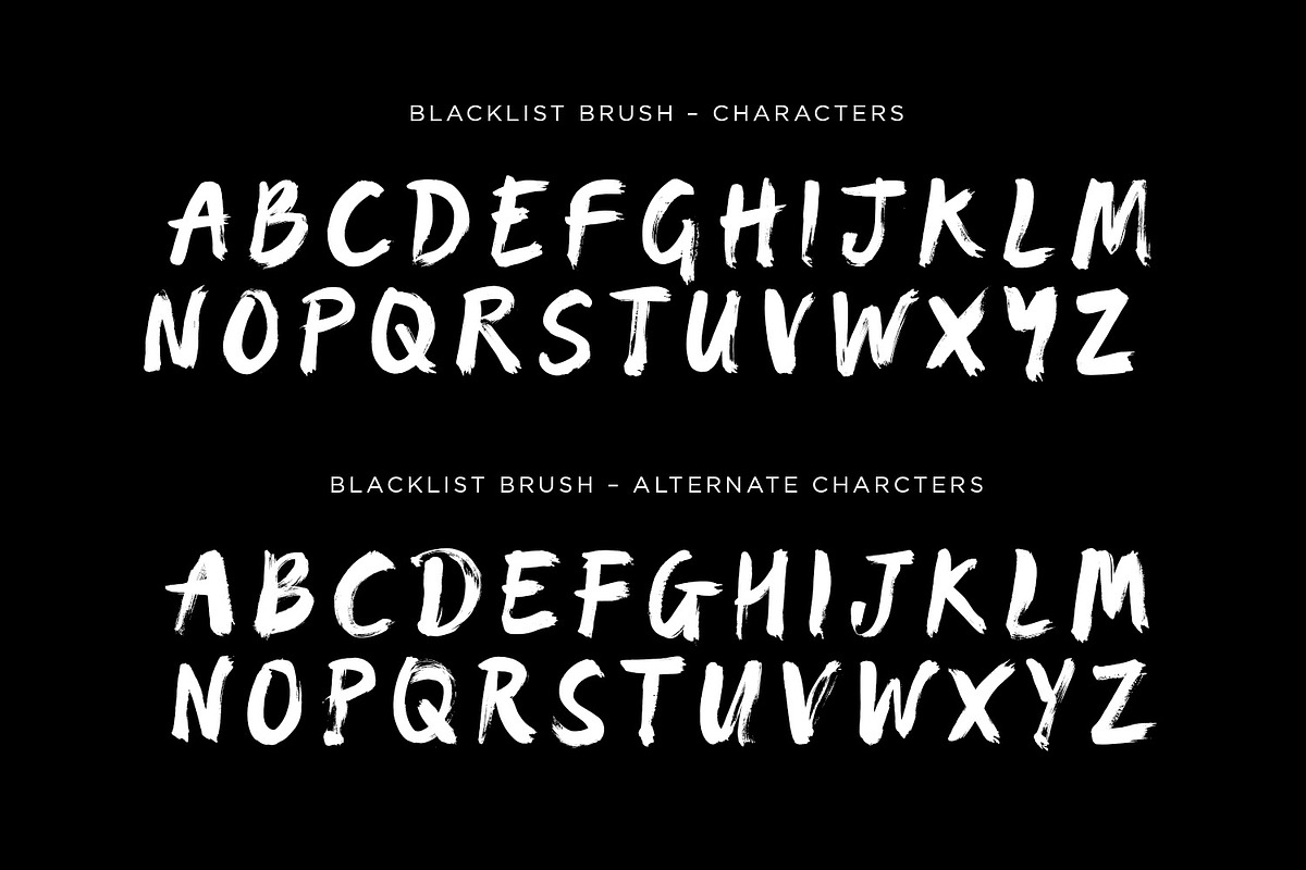BLACKLIST BRUSH – SINGLE FONT, a Font by Blacklist Studio (Photo 3 of 7)