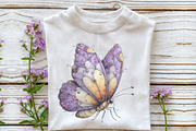 Whimsical Spring Butterfly Clipart, an Illustration by OK Design (Thumbnail 5 of 6)