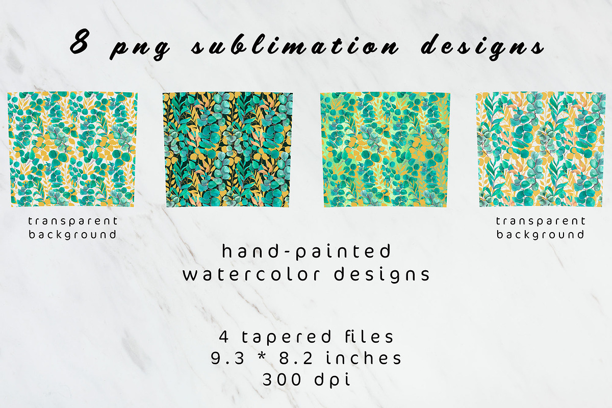 Eucalyptus tumbler sublimation, an Object Graphic by AnastasiaWatercolor (Photo 6 of 6)