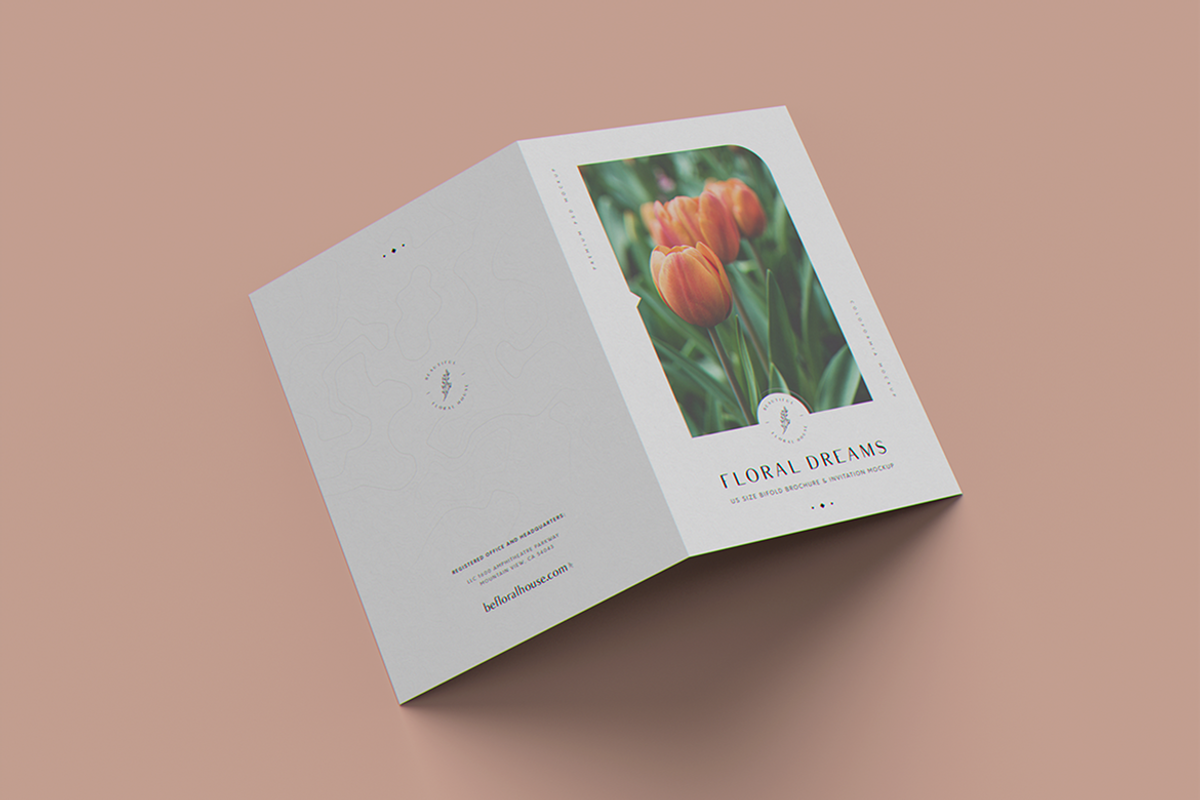 US Size Bifold Brochure MockUp, a Brochure Template by coloformia (Photo 5 of 12)